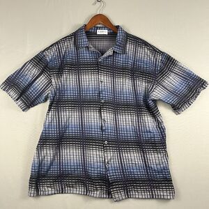 DaVinci Made In Italy‎ Dress Shirt XL Blue Multicolor Casual Lightweight Office